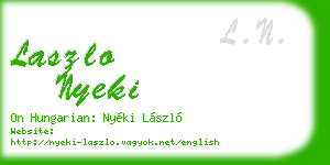 laszlo nyeki business card
